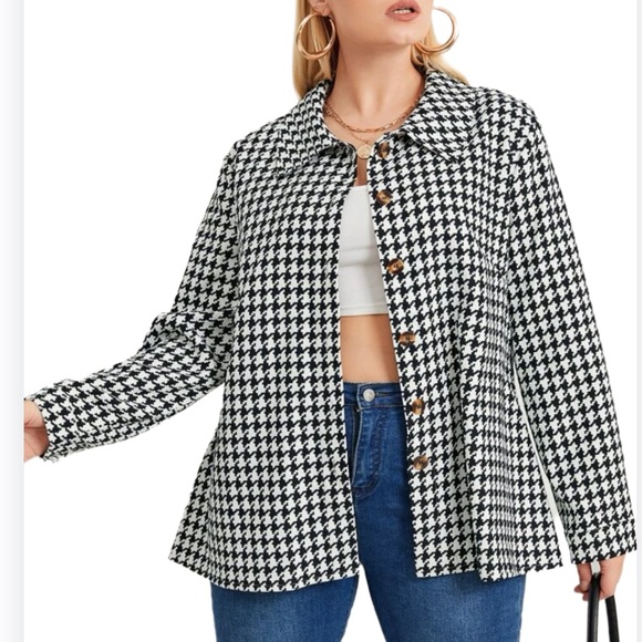 Print Button Front Jacket - Picture 3 of 5